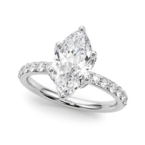 Floral Marquise Engagement Ring