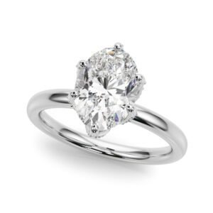 Floral Oval Engagement Ring