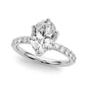 Floral Oval Engagement Ring