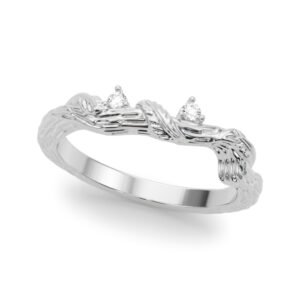 Accented Nature-Inspired Wedding Band