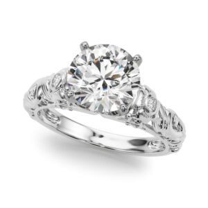 Accented Vintage Inspired Engagement Ring