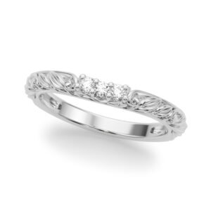 Accented Vintage-Inspired Wedding Band