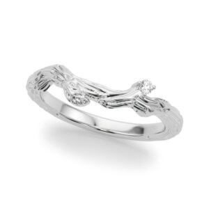 Accented Nature-Inspired Wedding Band