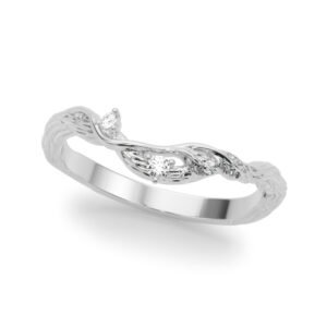 Accented Floral Wedding Band