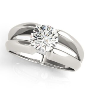 Solitaire Split Shank Engagement Ring