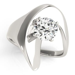 Solitaire Swirl Engagement Rings