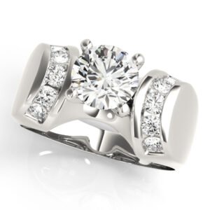 Channel Set Multirow Engagement Ring