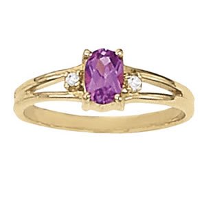 Split Color Oval Ring