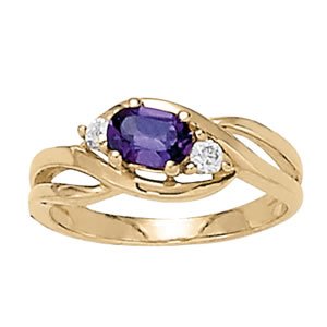 Split Shank Oval Color Ring
