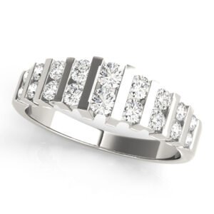 Double Row Bar Set Wedding Band