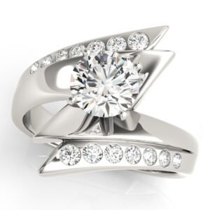Scatter Sharp Swirl Engagement Ring