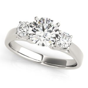 ENGAGEMENT RINGS 3 STONE ROUND