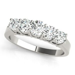 5-Stone Prong Set Wedding Band