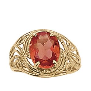 Oval Filigree Color Ring
