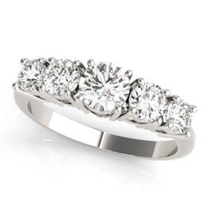 5-Stone Prong Set Wedding Band
