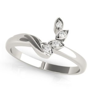 Bypass Marquise Leaf Shape Wedding Bands