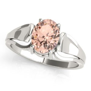 Solitaire Cathedral Color Engagement Ring