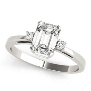3-Stone Emerald Cut Engagement Ring