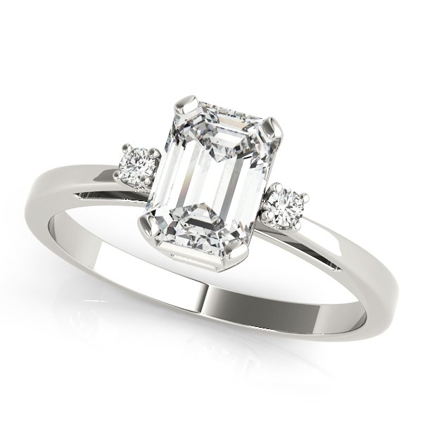 3-Stone Emerald Cut Engagement Ring
