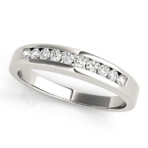 Channel Set Wedding Band