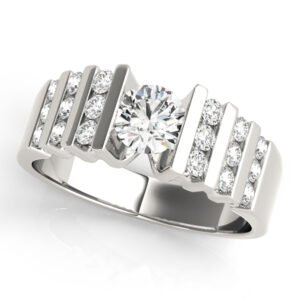 Multirow Bar Set Engagement Ring