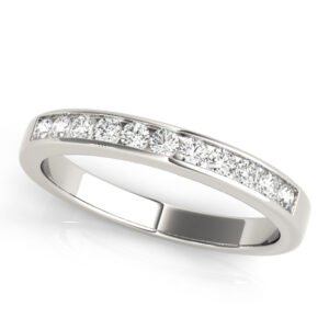 Channel Set Wedding Band