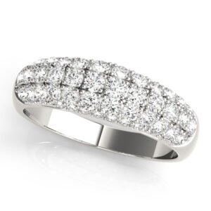 Multirow Pavé Wedding Band