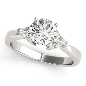 3-Stone Trillion Shape Engagement Ring