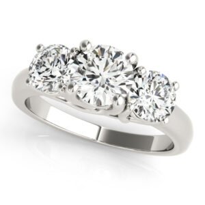 3-Stone Trellis Engagement Ring