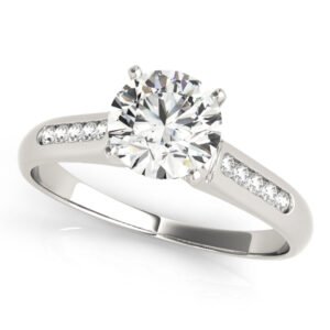 Channel Set Single Row Engagement Ring