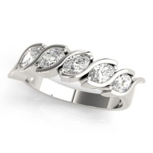 Fancy Shape Marquise Bar Set Wedding Band
