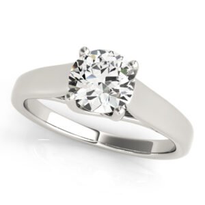 Round Trellis Solitaire Engagement Ring
