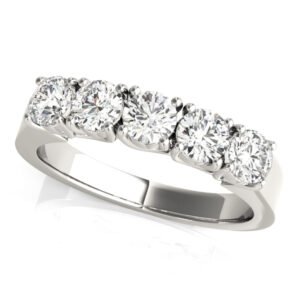 5-Stone Prong Set Wedding Band