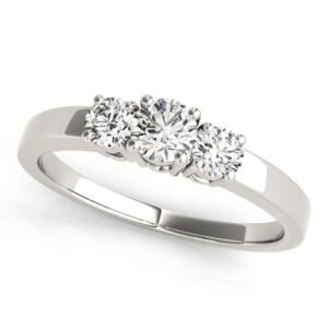3-Stone Round Prong Set Engagement Rings