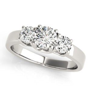 3-Stone Double Prong Engagement Ring