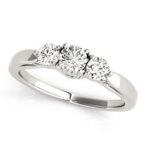 3-Stone Prong Set Engagement Rings