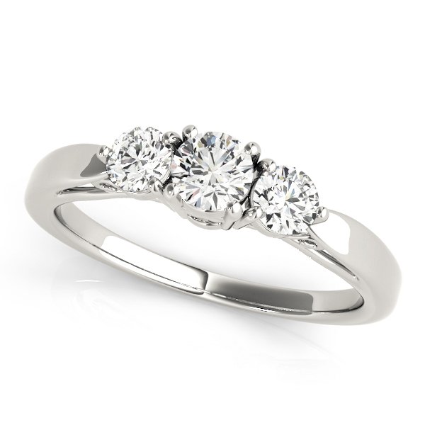 3-Stone Prong Set Engagement Rings