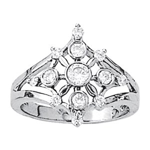 Bezel Set Right Hand Fashion Ring