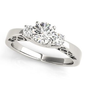 ENGAGEMENT RINGS 3 STONE ROUND