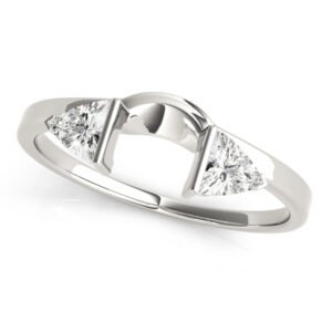 2-Stone Trillion Cut Wraps & Inserts Wedding Band