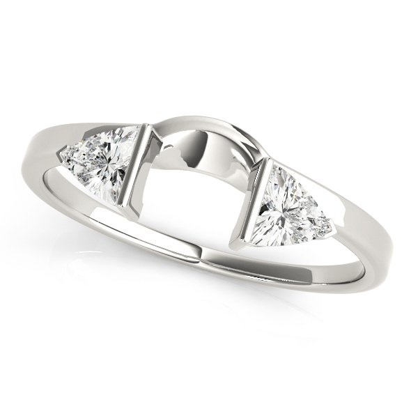 2-Stone Trillion Cut Wraps & Inserts Wedding Band