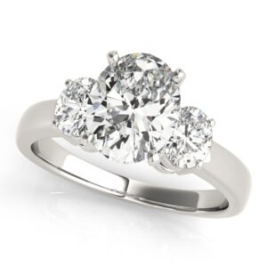 3-Stone Oval Shape Engagement Rings