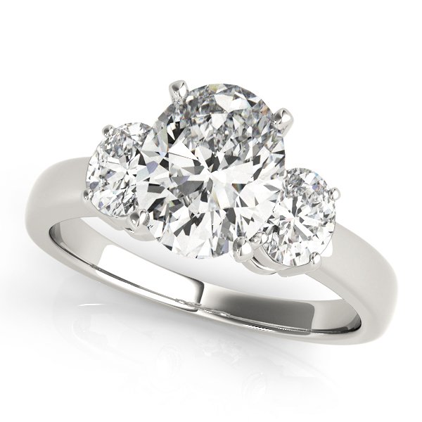 3-Stone Oval Shape Engagement Rings