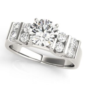 Multirow Bar Set Engagement Ring
