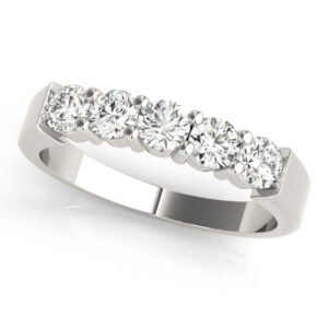 Shared Prong Wedding Band