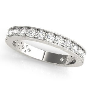 Prong In Channel Milgrain Wedding Bands