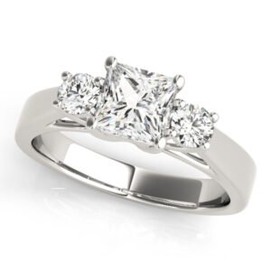 3-Stone Princess Cut Engagement Rings
