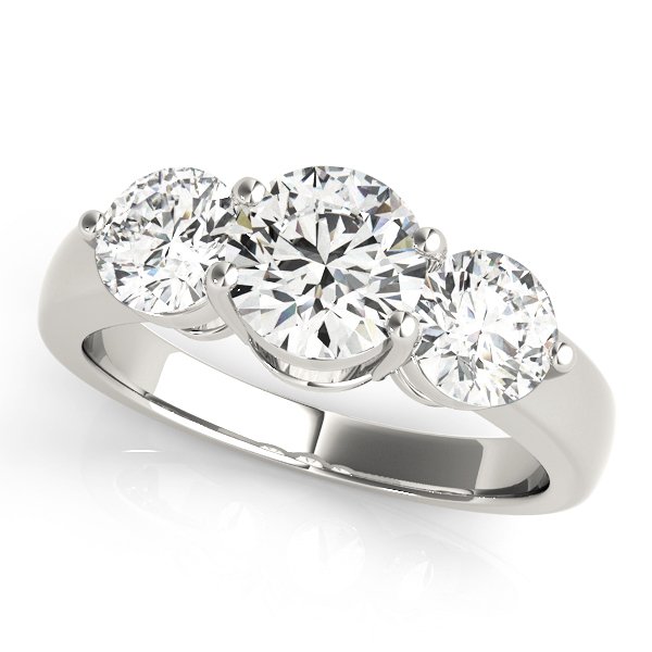 3-Stone Round Engagement Ring