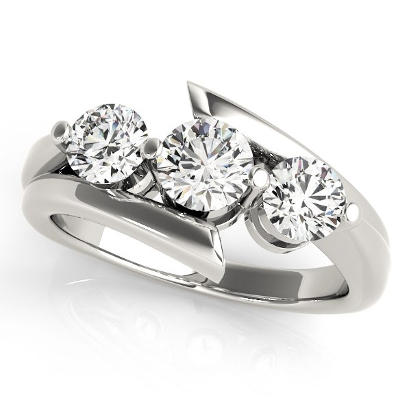 3-Stone Bypass Engagement Ring