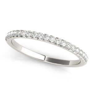 Straight Prong Set Wedding Band